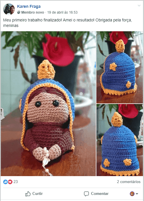Amigurumi Nossa Sra Aparecida